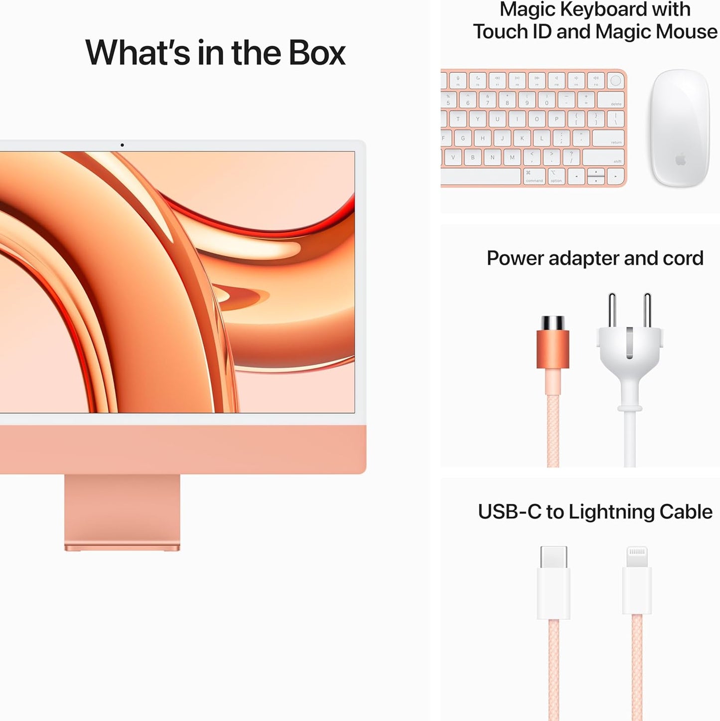Apple M3 2023 iMac: 24-inch Retina Display - Orange