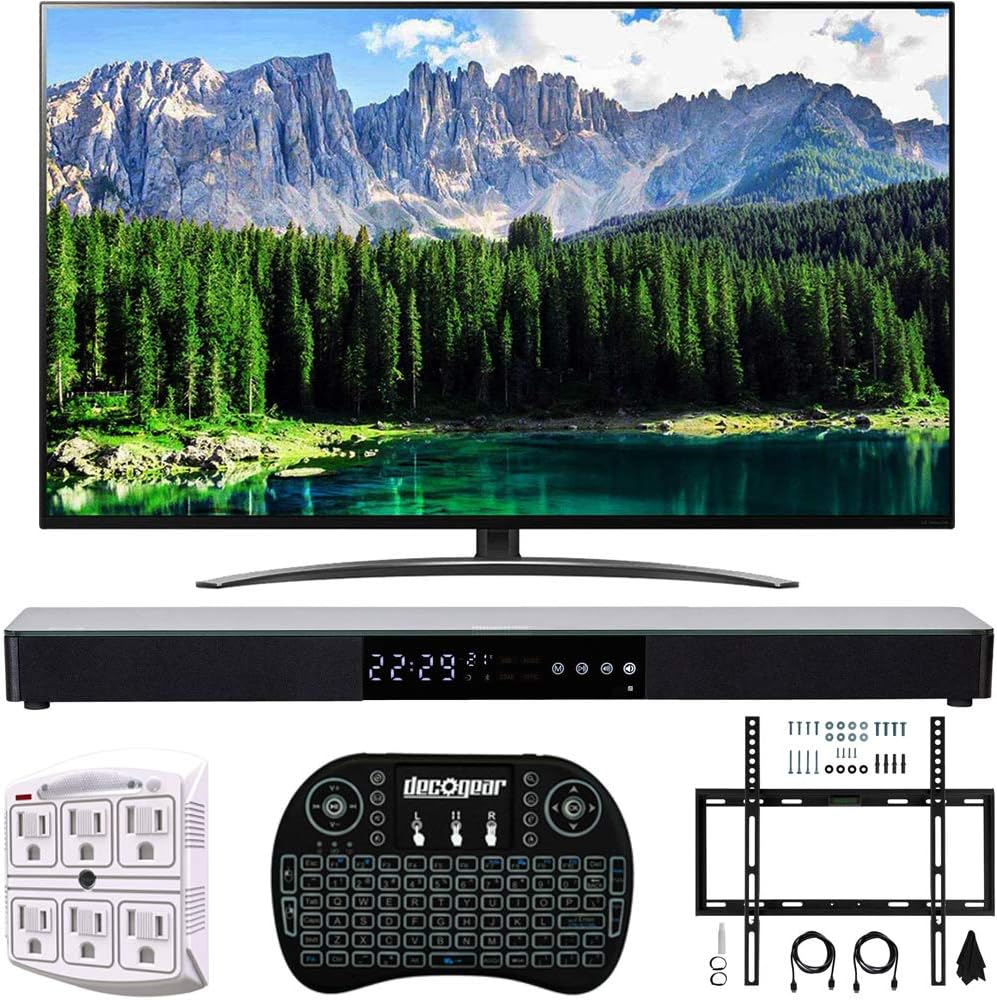 LG 75SM8670 75-inch 4K HDR Smart LED TV Bundle