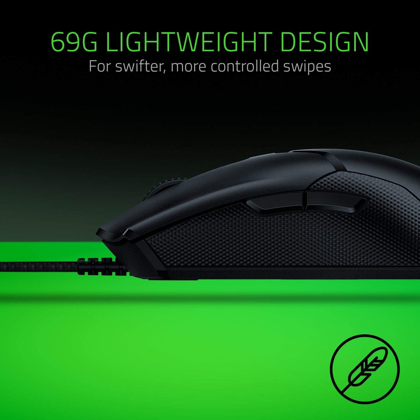 Razer RZ01-02550600-R3M1 Viper Ultralight Ambidextrous Gaming Mouse - Quartz Pink