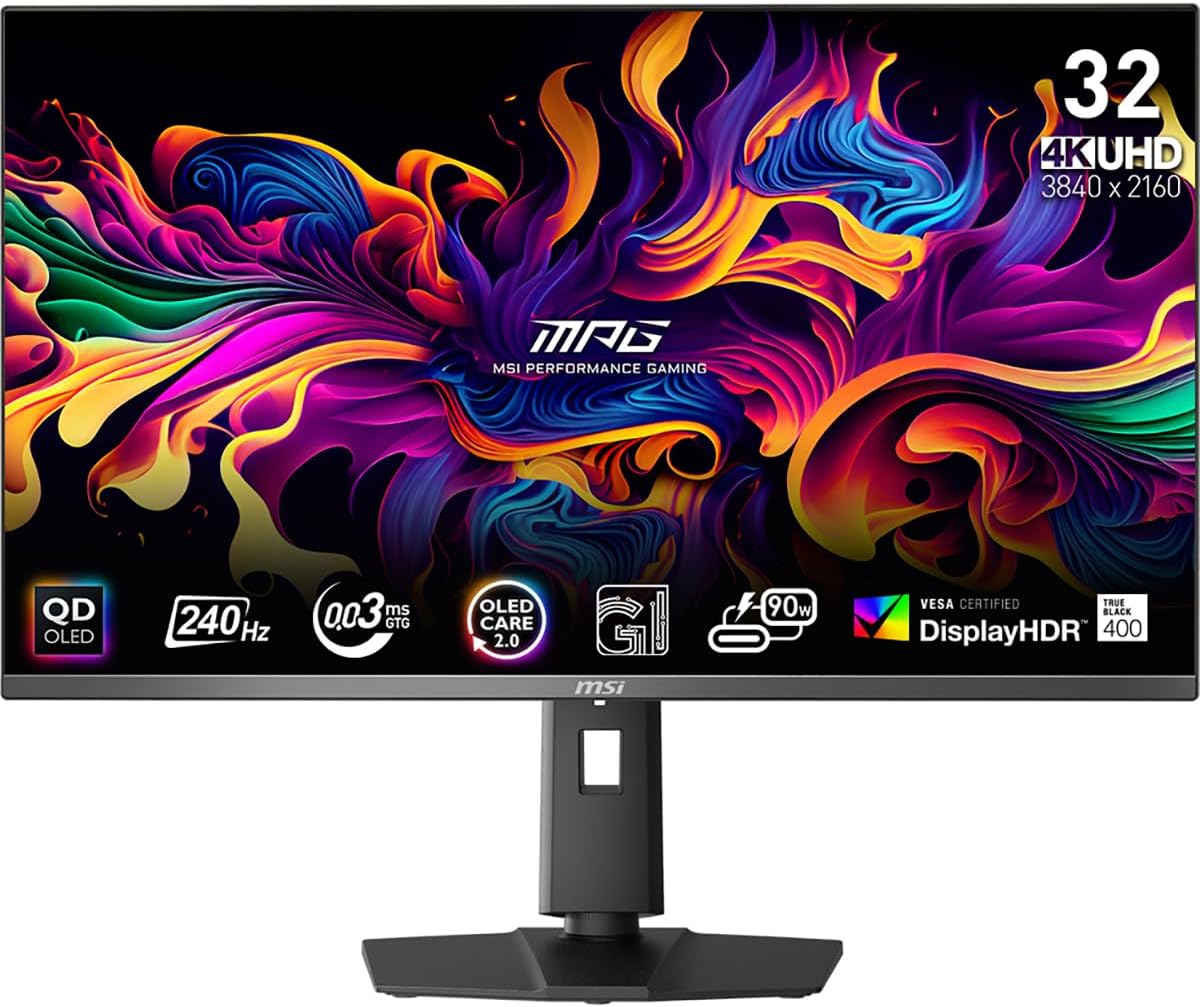 MSI MPG 321URX QD-OLED 32" 4K 240Hz Gaming Monitor