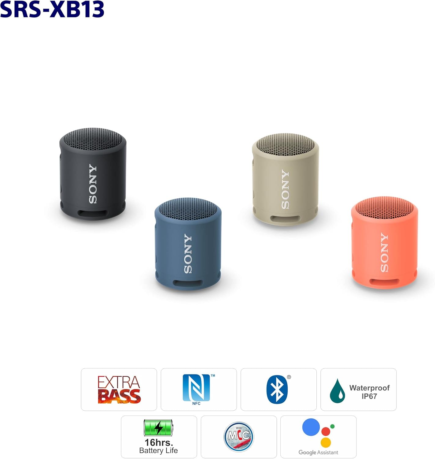 Sony SRSXB13/B Extra Bass Portable Bluetooth Speaker