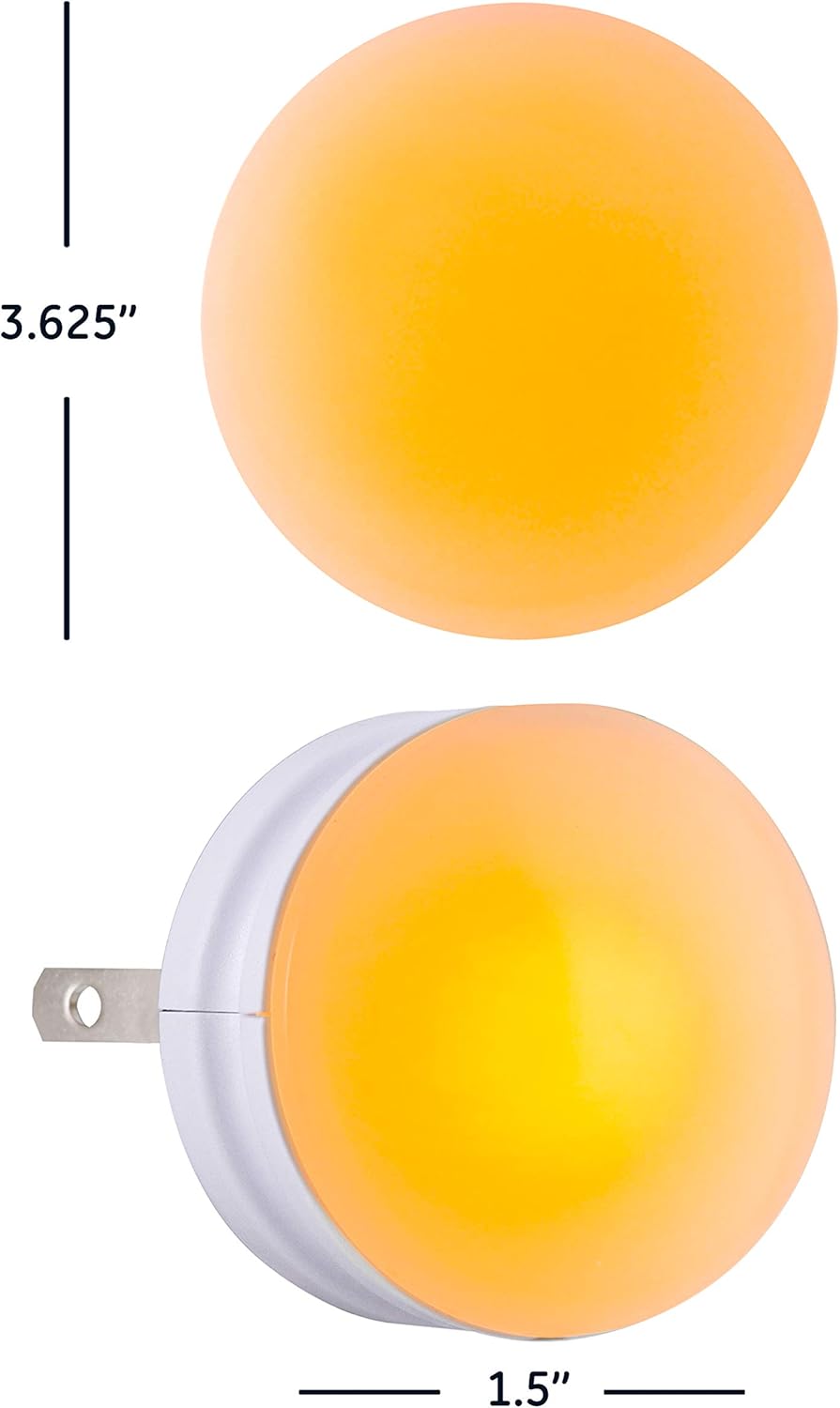 GE 45247 SleepLite LED Night Light 2-Pack Amber Dusk-to-Dawn