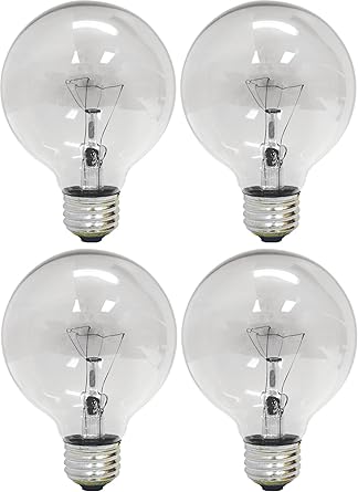 GE 12980 Globe Bulb 40 Watts Clear Medium Base