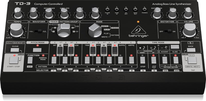 Behringer TD-3-BK Analog Bass Line Synthesizer — main product image