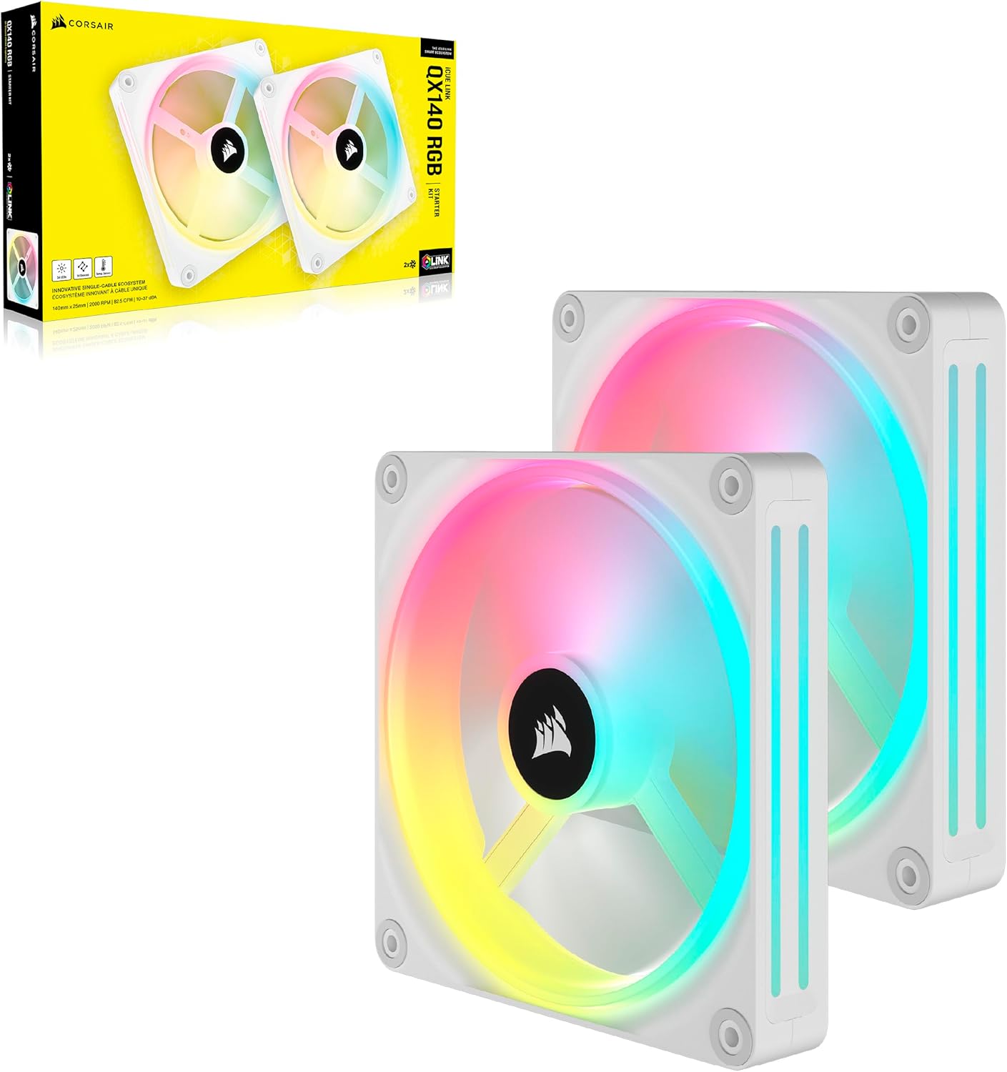Corsair CO-9051008-WW iCUE LINK QX140 RGB Fan Kit