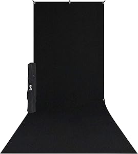 Westcott 578SK X-Drop Backdrop Kit - Rich Black Sweep, 5' x 12' — main product image