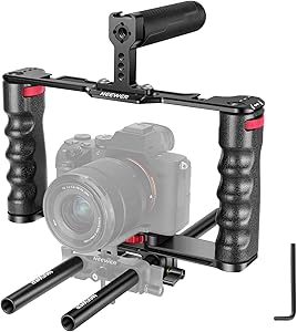 Neewer 10100895 Camera Cage Rig with Handle & Grips (Red) — main product image