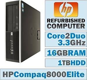 HP Compaq 8000 Elite-108b0fe2 SFF PC - Core 2 Duo, 16GB RAM, 1TB HDD, Win 7 Pro — main product image
