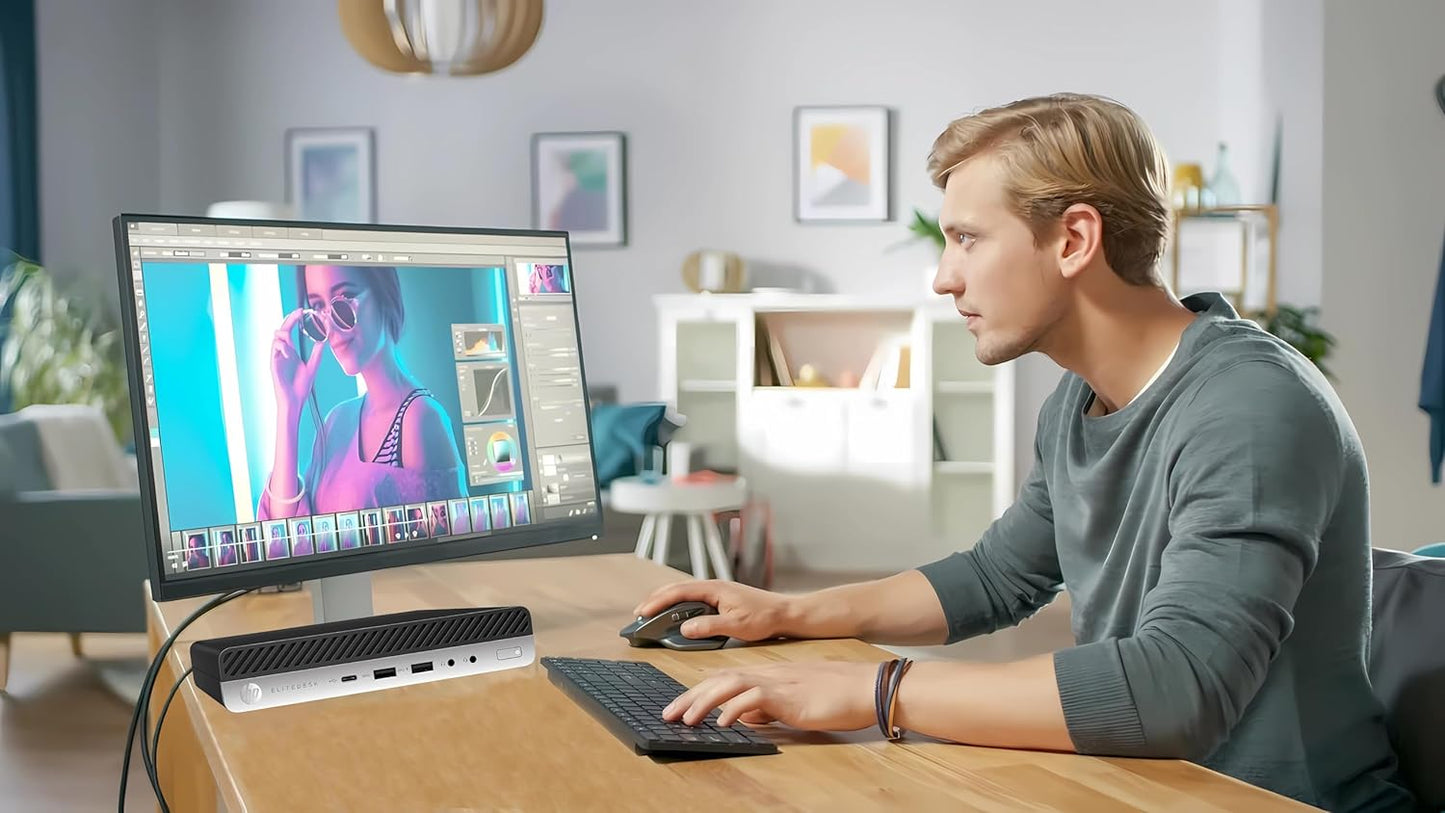 HP EliteDesk 800 G3 Mini PC i5-6500T 16GB 256GB SSD Renewed