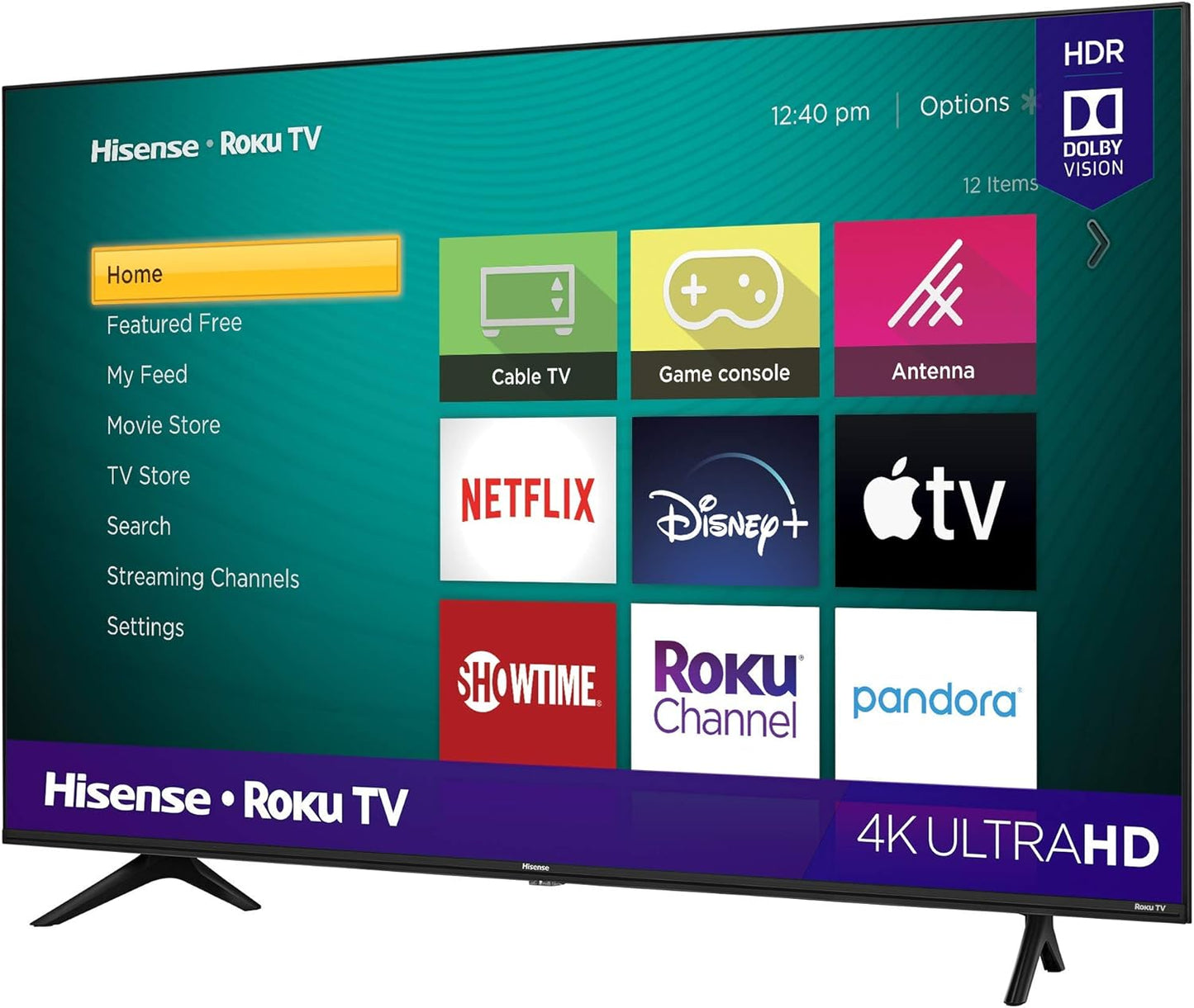 Hisense 50R6090G 50" Roku 4K UHD Smart TV Renewed