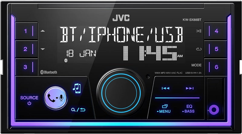 JVC KW-SX88BT Double Din Bluetooth Car Stereo — main product image