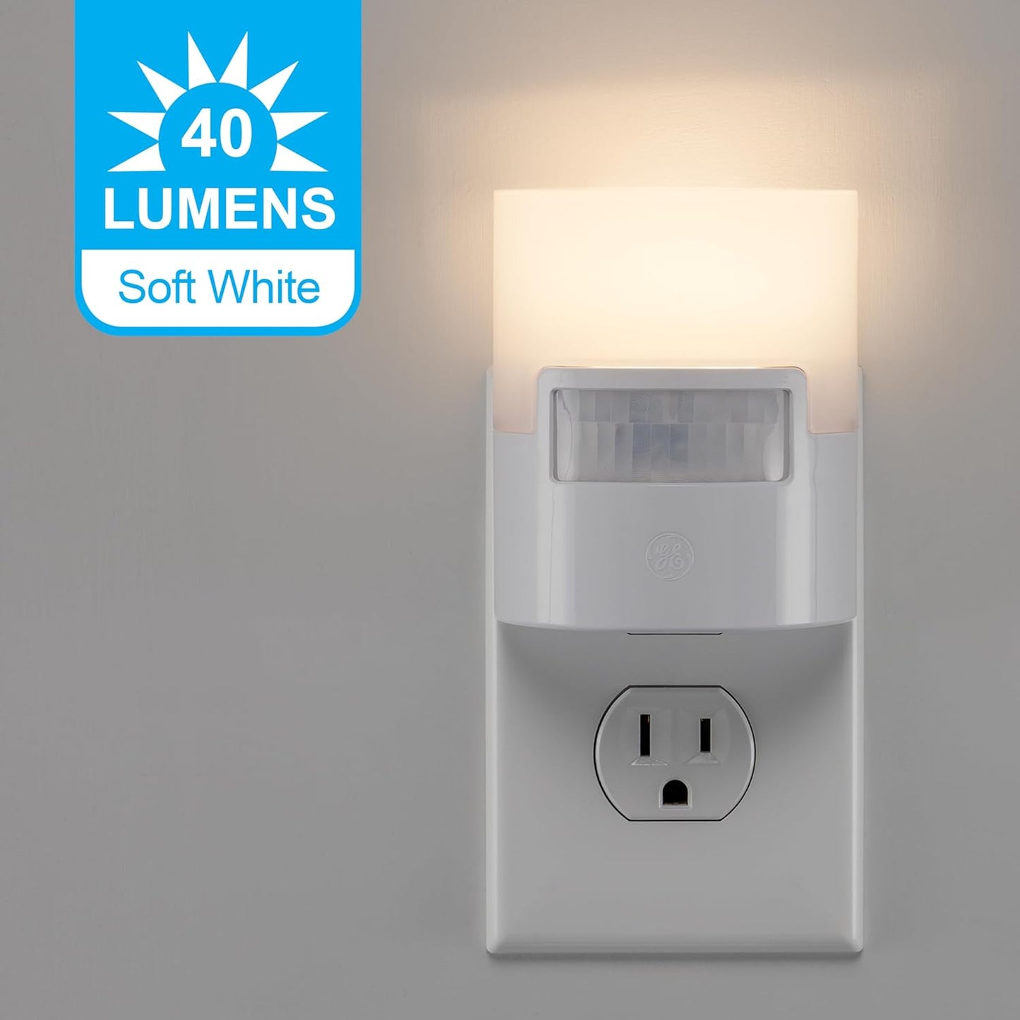 GE 46632 LED Motion Sensor Night Light 2-Pack
