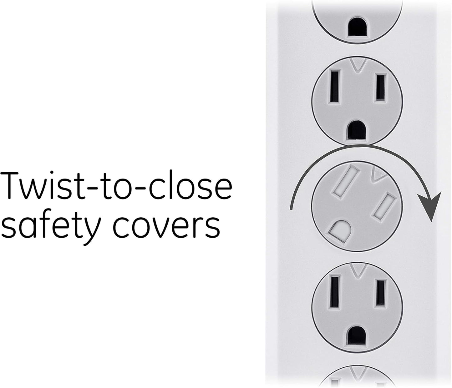 GE DFTQ-R187 6-Outlet Surge Protector 4-Pack, 20Ft Cord