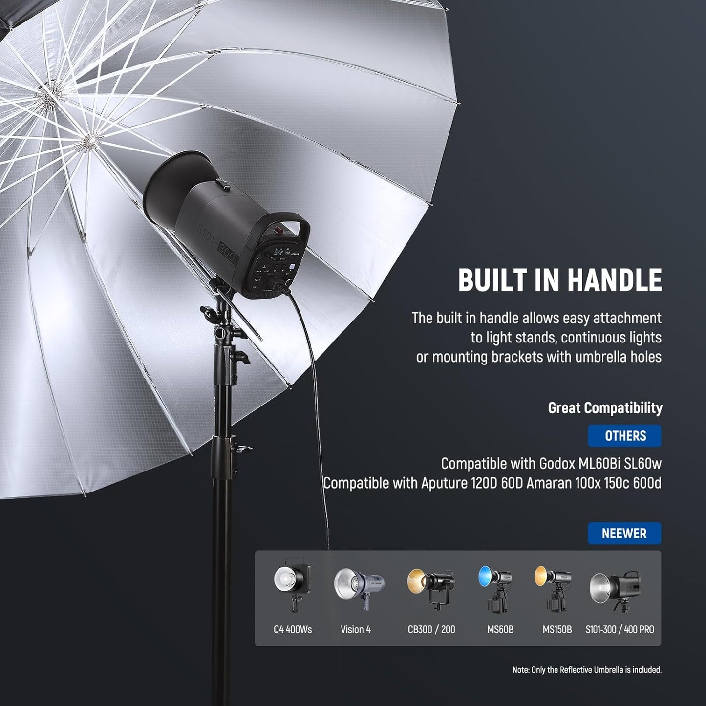 Neewer NS1U 41" Parabolic Photography Umbrella Diffuser