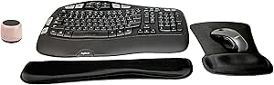 Logitech MK550 Comfort Wave Wireless Keyboard & Mouse Bundle - Home Office