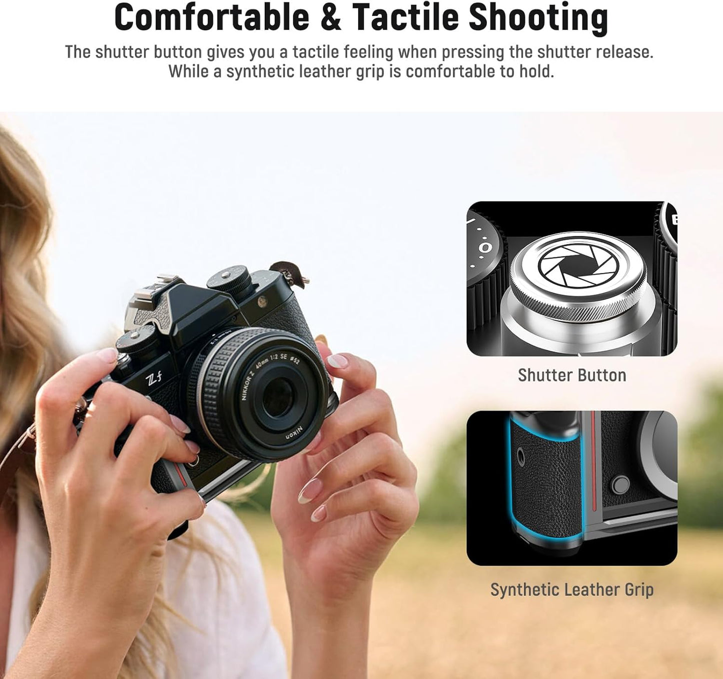 Neewer CA073 Nikon Z f Hand Grip L-Shape Baseplate