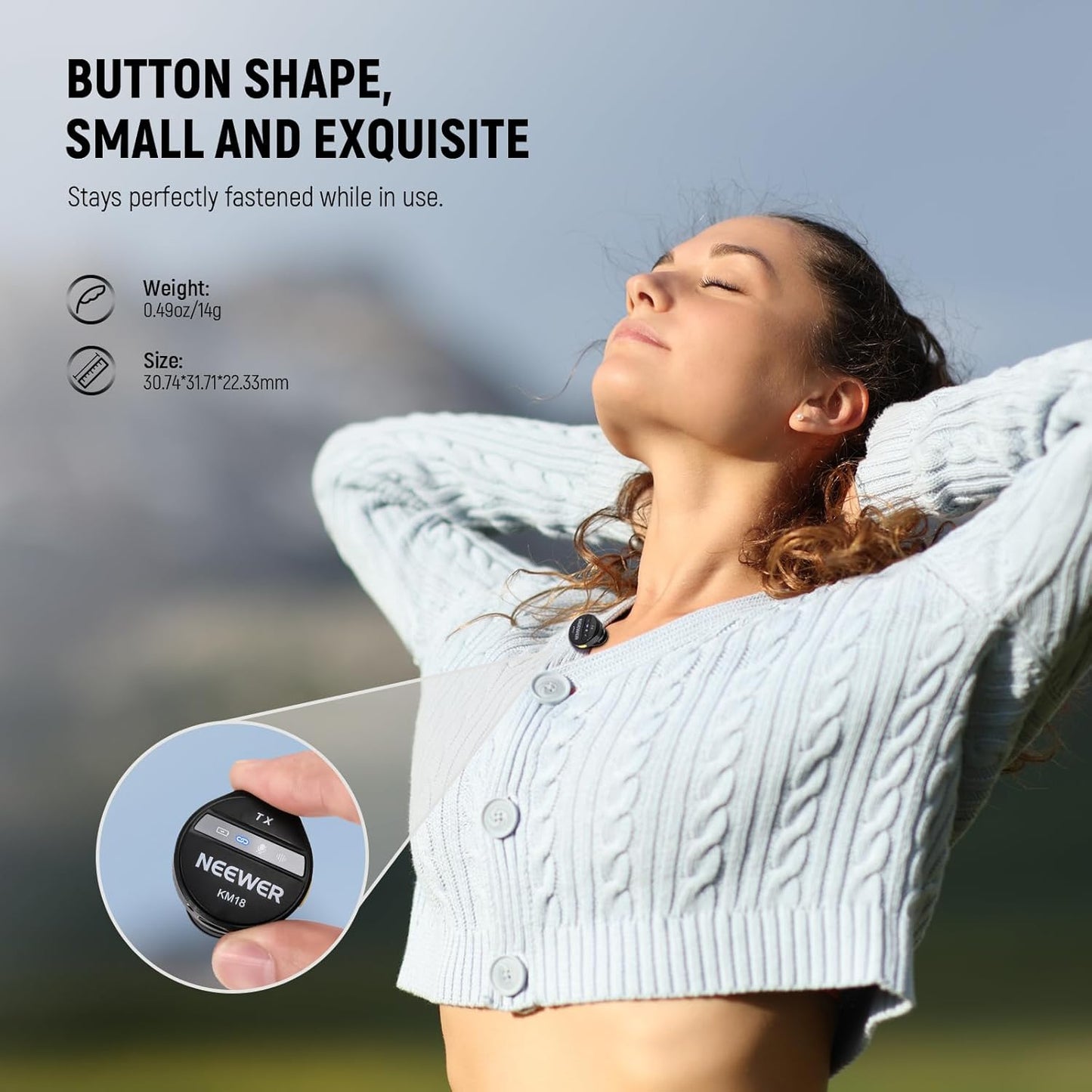 Neewer KM18 USB C Wireless Lavalier Microphone