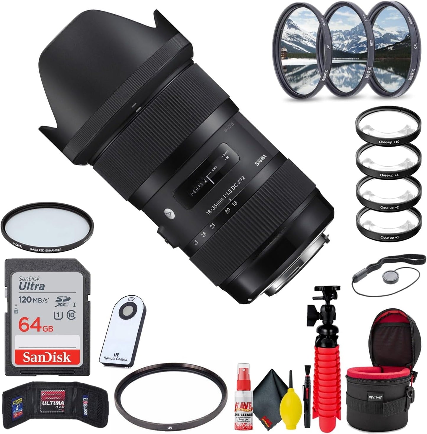 Sigma 210-306 18-35mm f/1.8 Nikon Art Lens Bundle