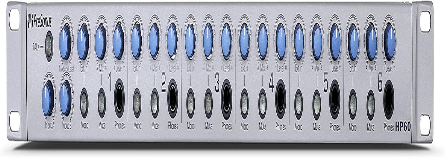 PreSonus HP60 - 6-Channel Headphone Amplifier/Mixer - Studio Quality