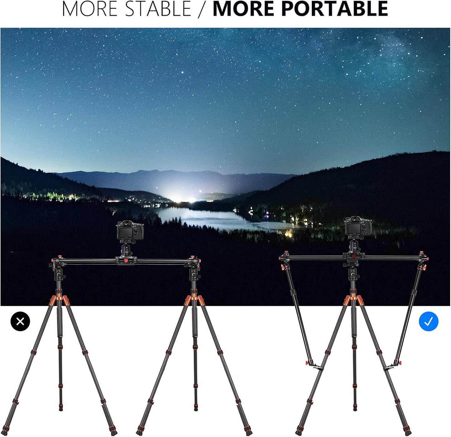 Neewer 10099791 Camera Slider Support Arm Stabilizer 2-Pack