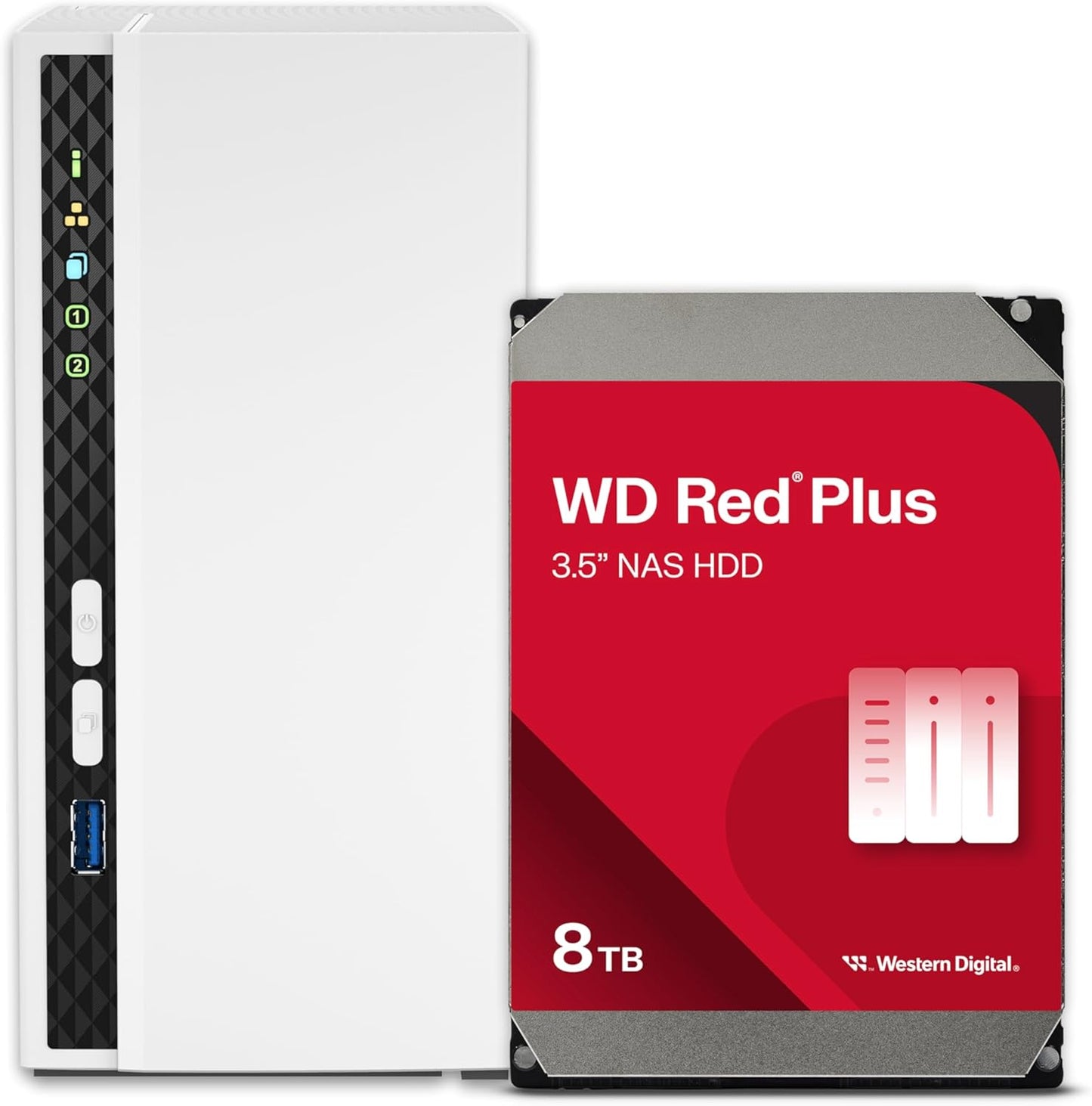 QNAP TS-233-28WD-US 2-Bay 8TB WD Red Plus Home NAS