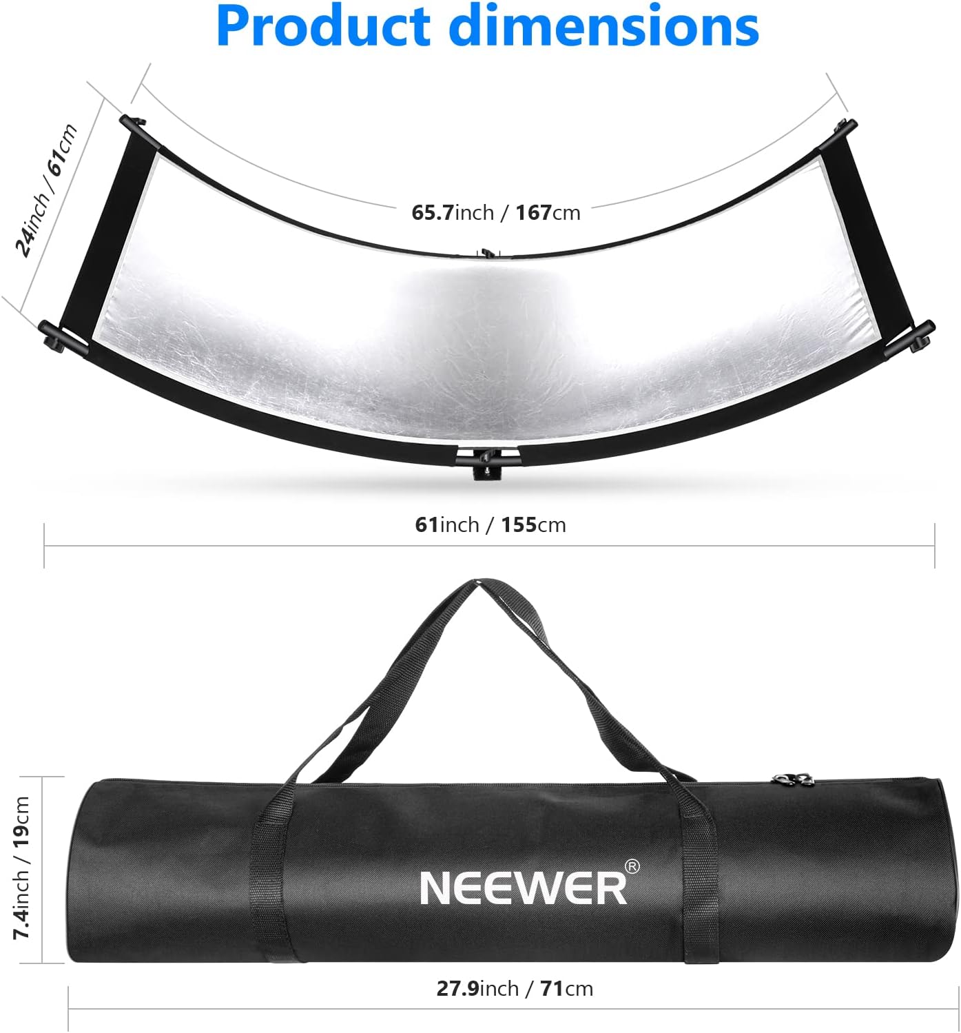 Neewer 10099679 Clamshell Photography Light Reflector
