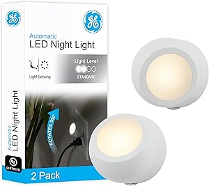 GE 31533 Rotating LED Dusk-to-Dawn Night Light 2-Pack