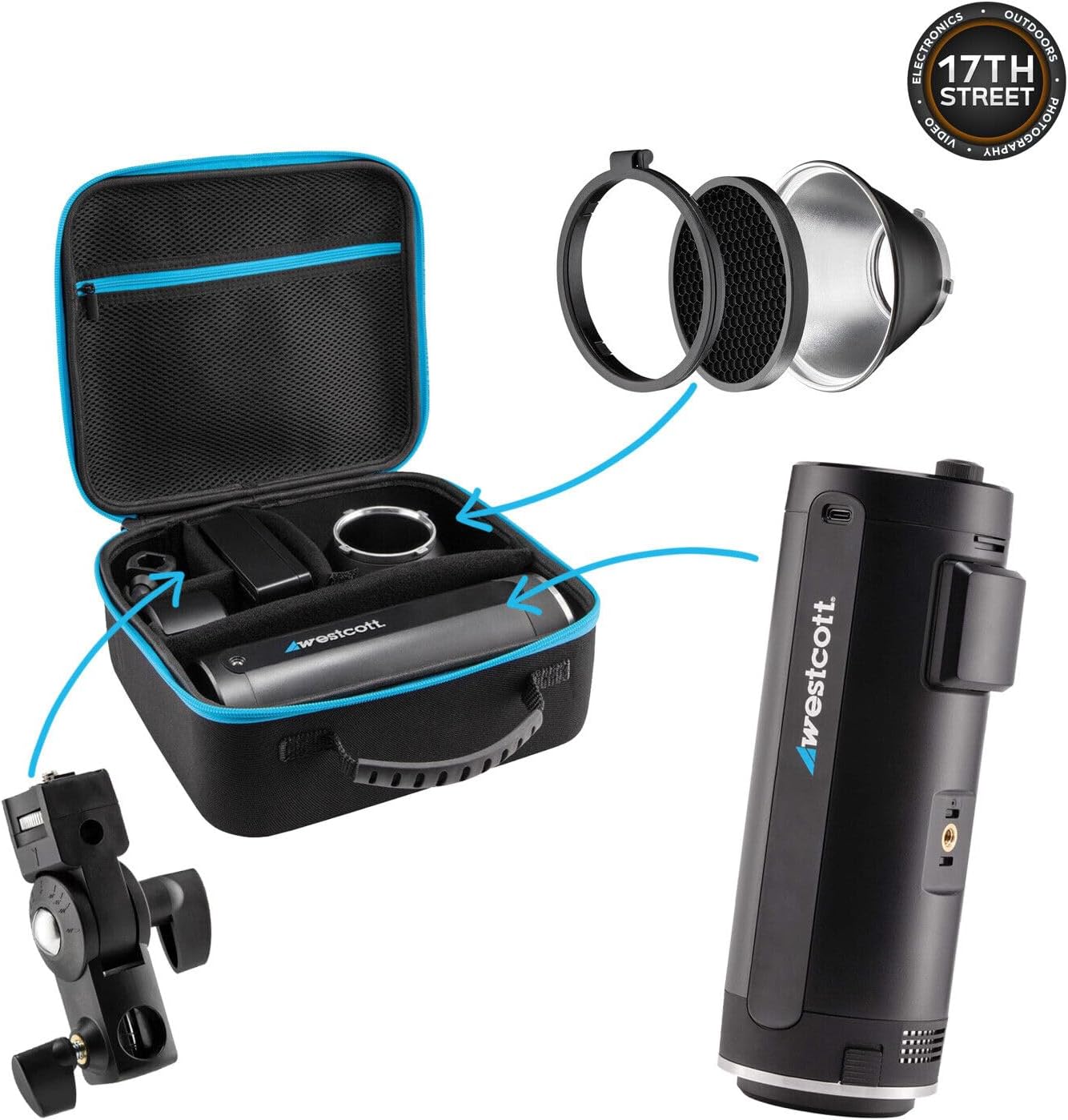 Westcott WES4740 FJ200 Strobe Light ProGrip2 Mount Bundle