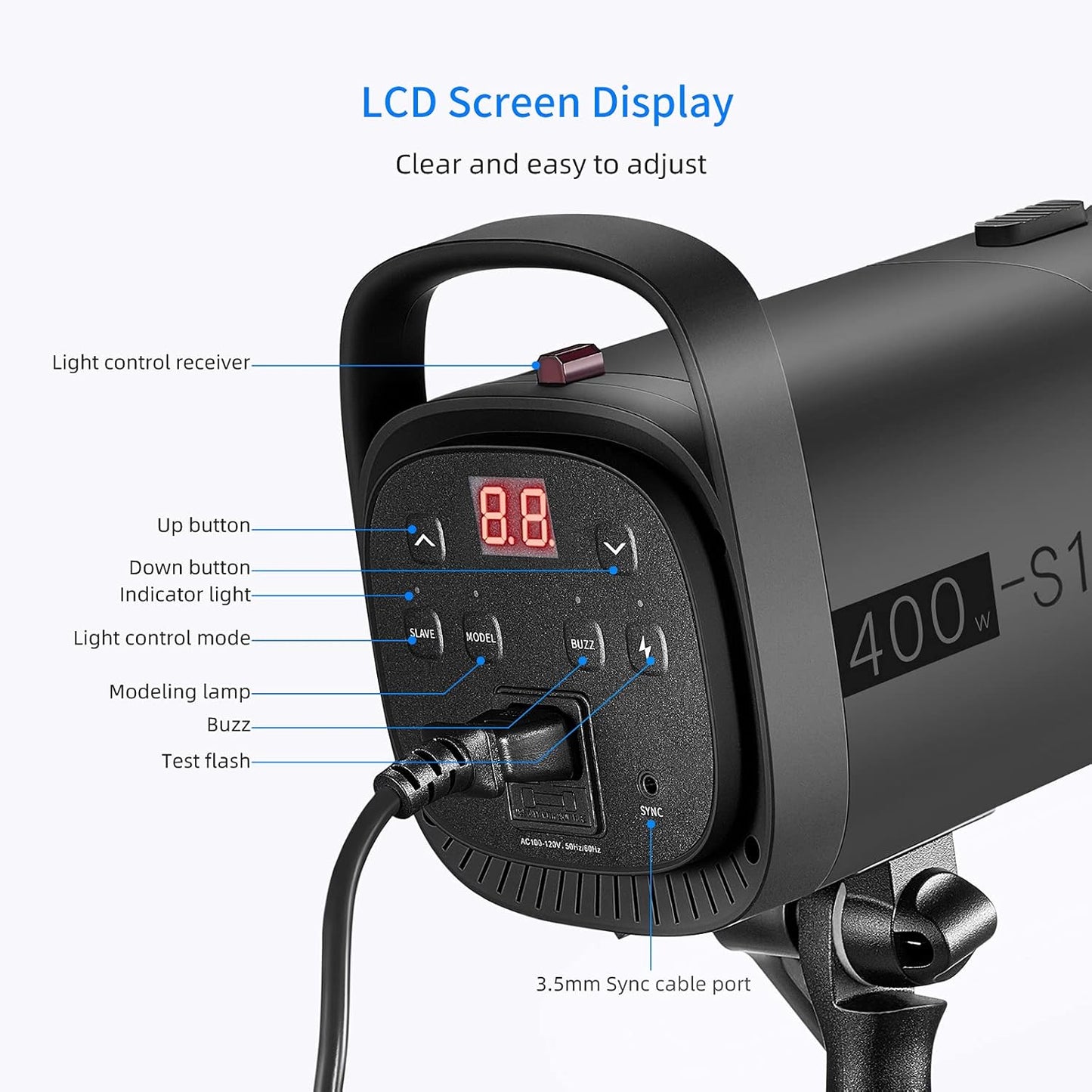 Neewer 10099483 400W Studio Strobe Flash Monolight