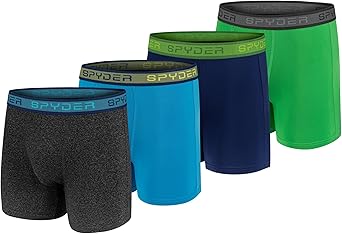 Spyder Mens Boxer Briefs 4 Pack Performance Underwear — main product image