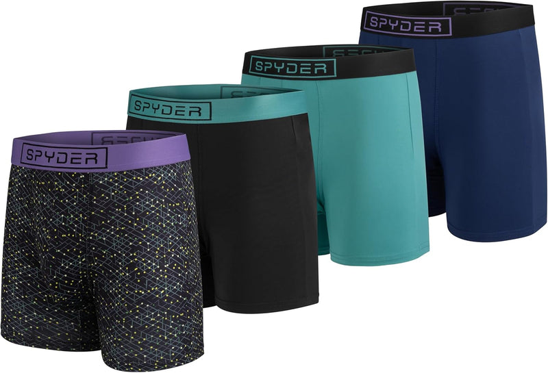 Spyder Poly Spandex Performance Boxer Briefs 4-Pack — main product image