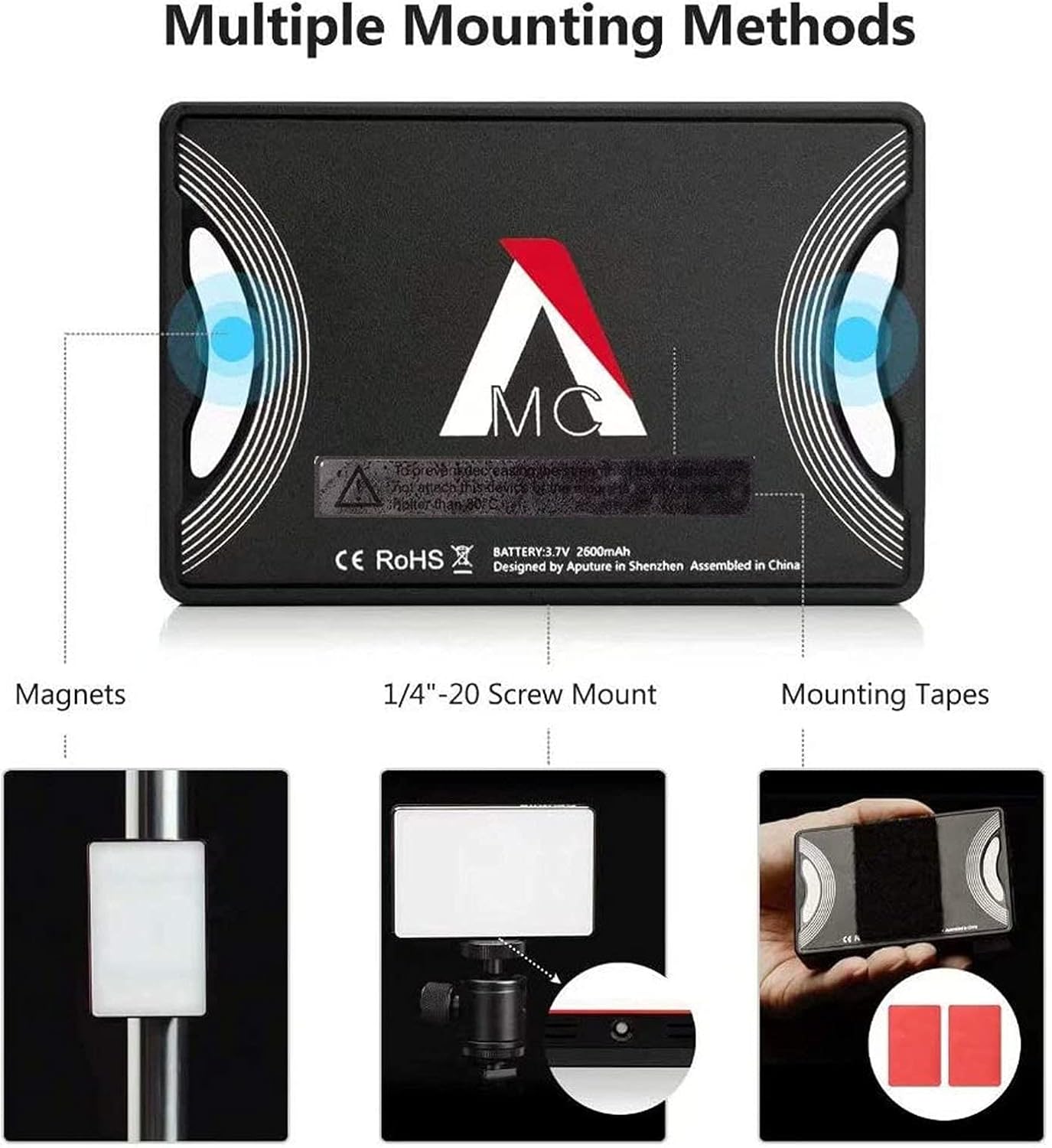 Aputure Amaran MC RGBWW Mini On-Camera Video Light