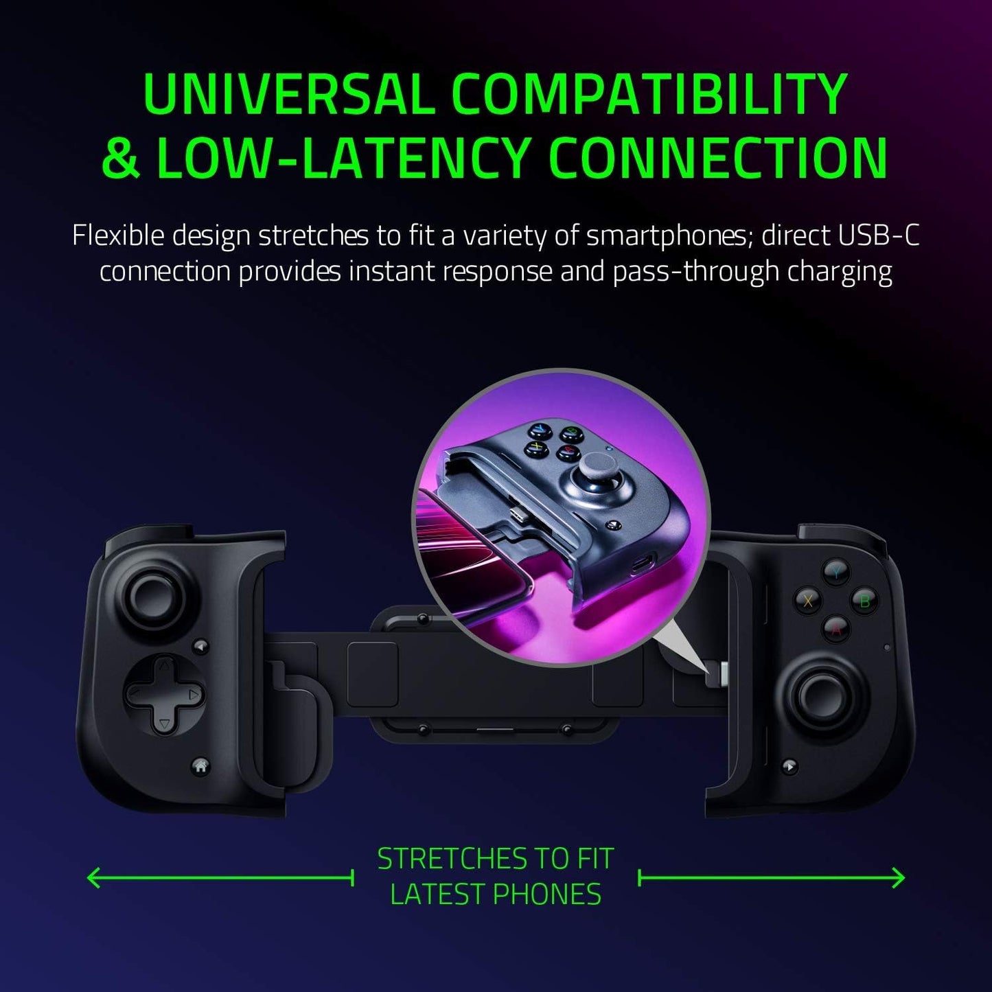 Razer Kishi Mobile Type C Android Game Controller Renewed