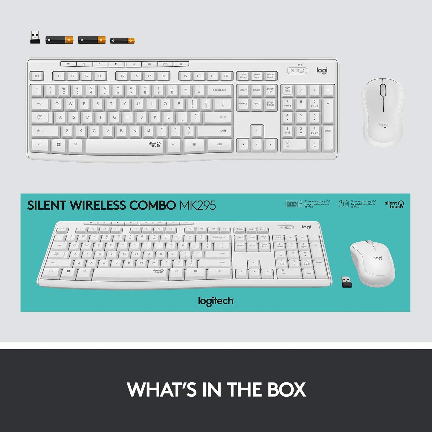 Logitech 920-009783 MK295 Silent Wireless Keyboard Mouse Combo