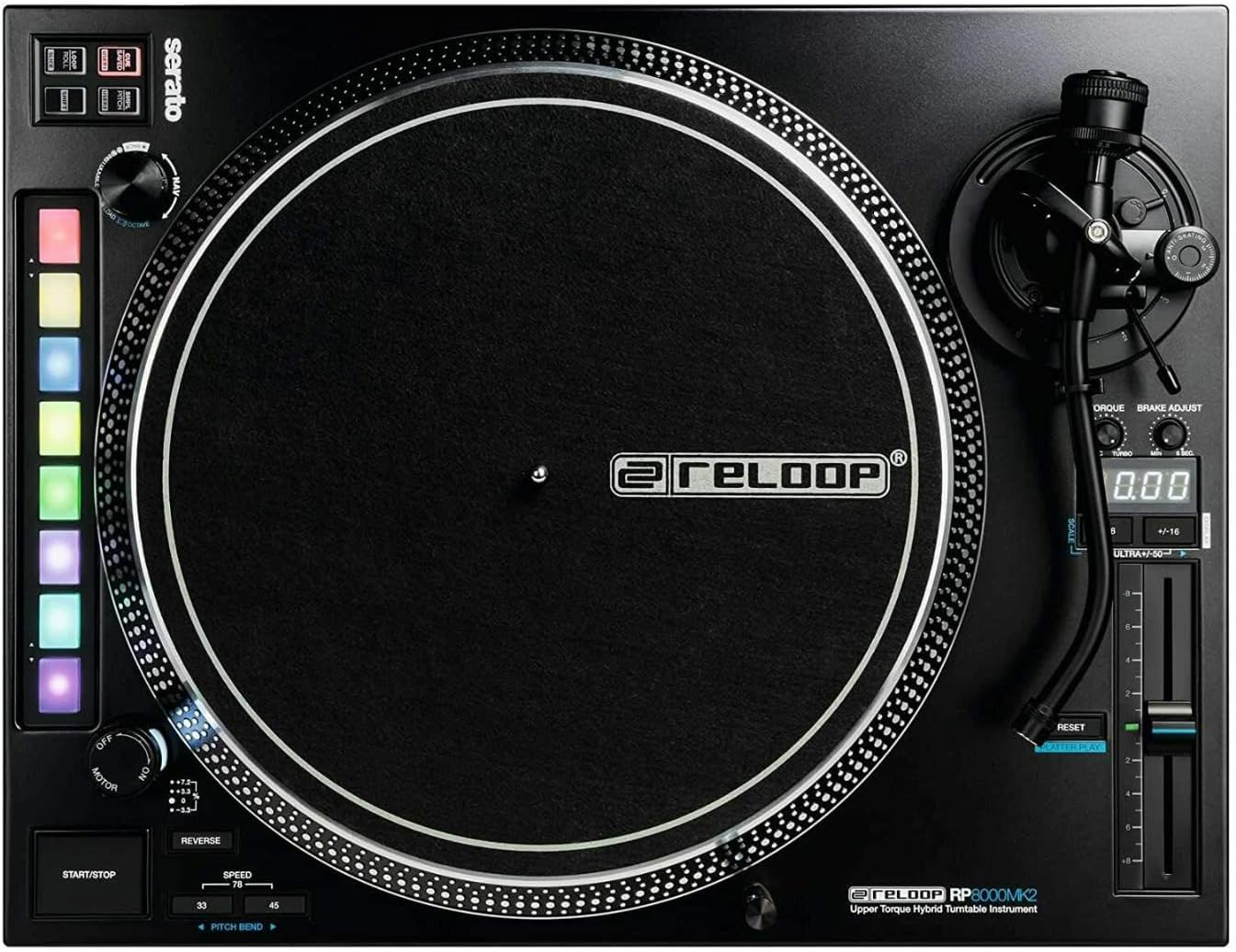 Reloop RP-8000 MK2 Advanced Hybrid MIDI Turntable Bundle