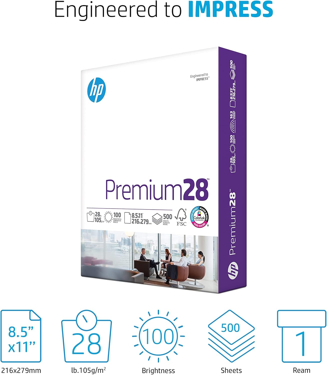 HP 205200 Premium Printer Paper 28lb 8.5x11