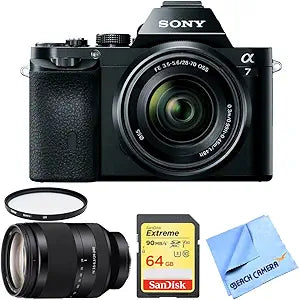 Sony E16SNILCE7KB a7K Mirrorless Camera 2 Lens Bundle