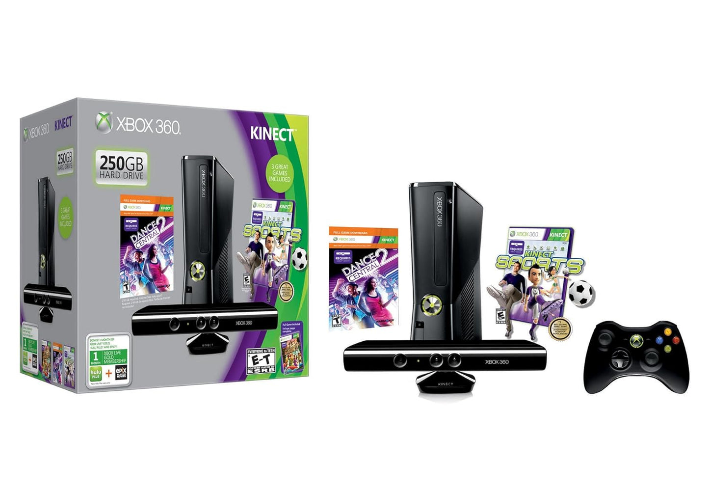 Microsoft Standard Xbox 360 250GB Kinect Bundle