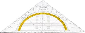 Westcott E-10132 00 Geometric Triangle Plastic Transparent 14cm — main product image