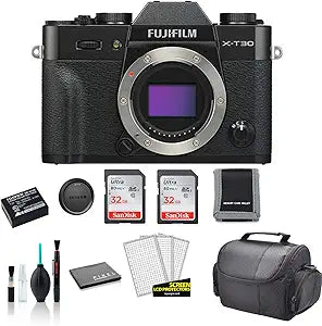 Fujifilm X-T30 Mirrorless Camera with Accessories Bundle