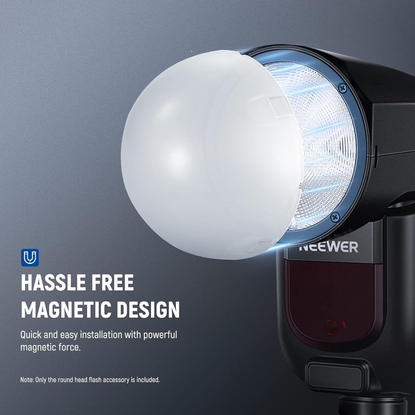 Neewer 10102685 Magnetic Dome Diffuser Round Flash