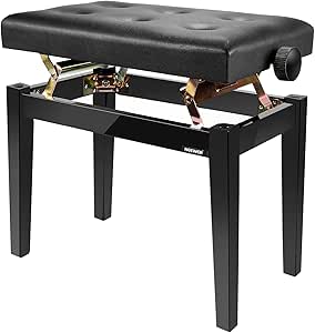 Neewer NW-009 Adjustable Padded Piano Keyboard Bench - Black