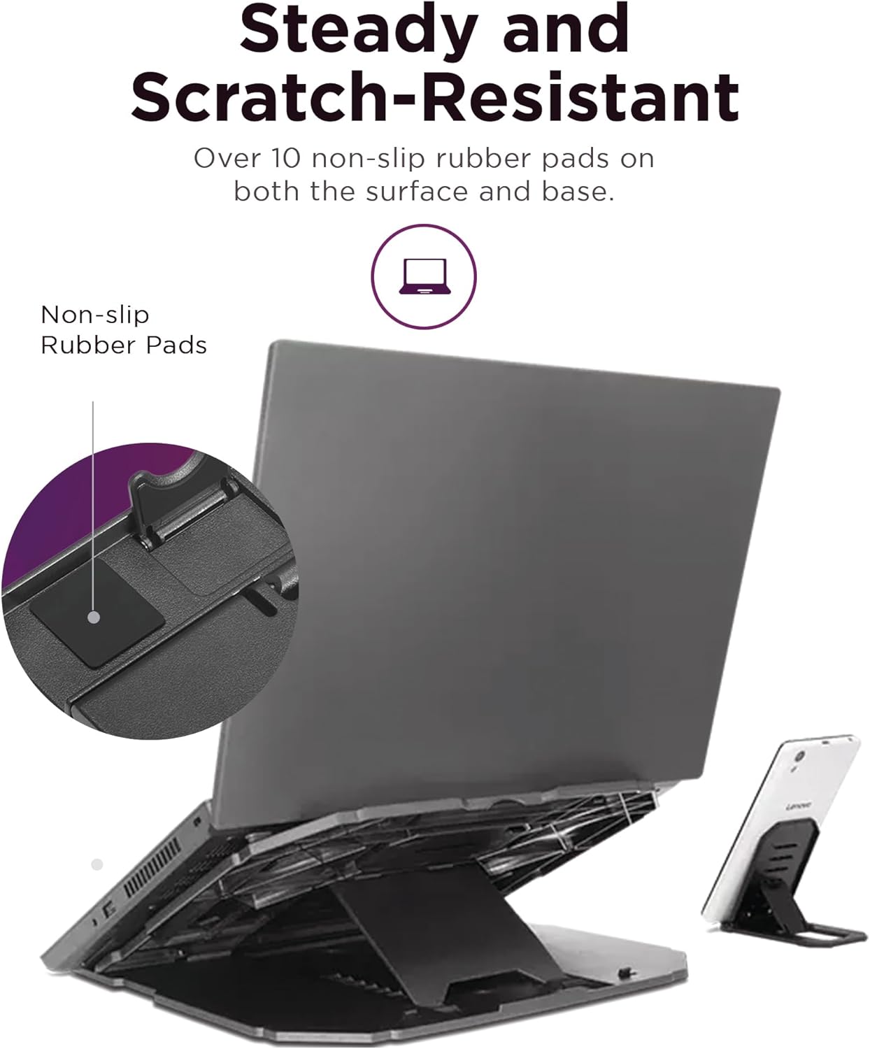 Lenovo GXF0X02619 2-in-1 Laptop Stand Adjustable Portable