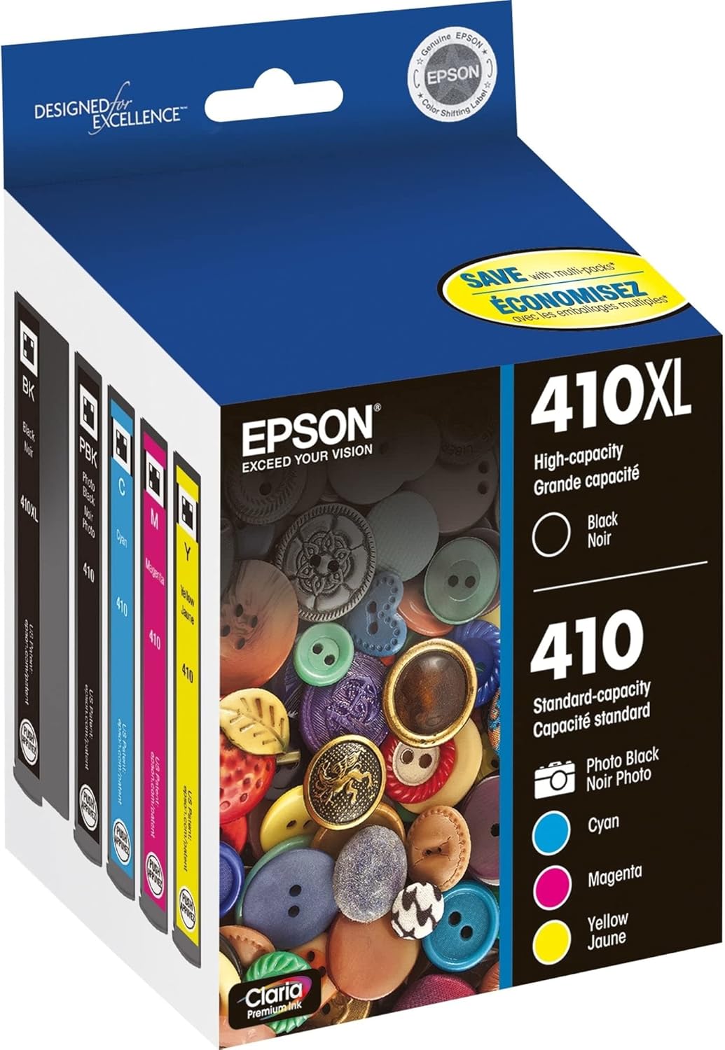 Epson T410XL-BCS Claria Premium Ink Cartridge Combo Pack