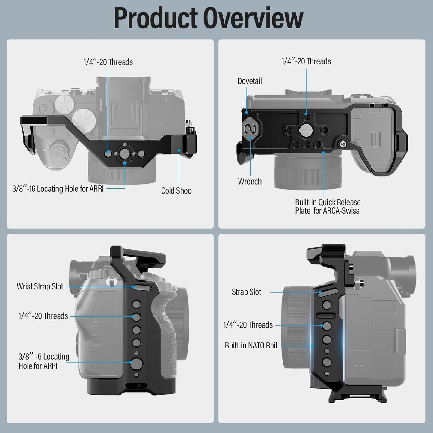 Sirui AM-A7-CT Camera Cage for Sony Alpha 7R V / Alpha 7 IV