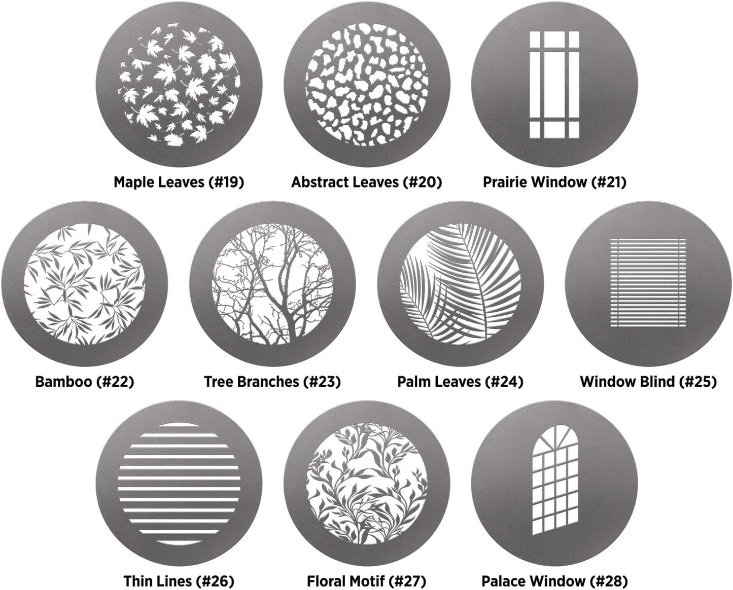 Westcott 4764 GOBO Environmental Designs 10-Pack
