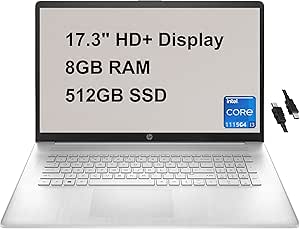 HP Laptop 17 i3 Business Laptop with HDMI Cable
