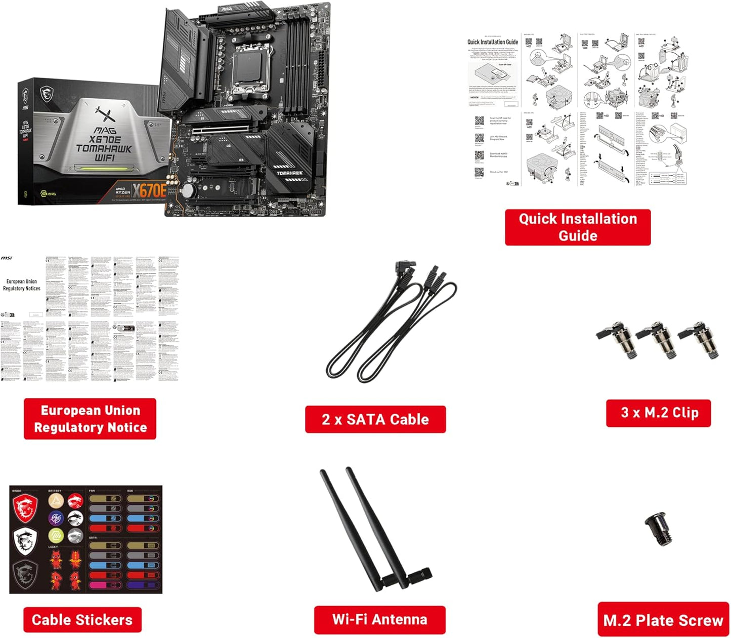 MSI MAG X670E Tomahawk WiFi Gaming Motherboard AMD AM5 (Renewed)