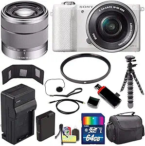 Sony ILCE5000L/W-12 Alpha a5000 16-50mm Mirrorless Camera Bundle