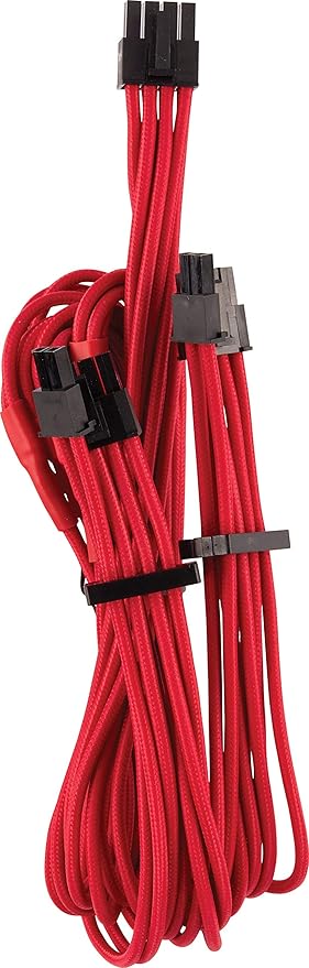 Corsair CP-8920251 Premium PCIe Dual Connector Cables - Red — main product image